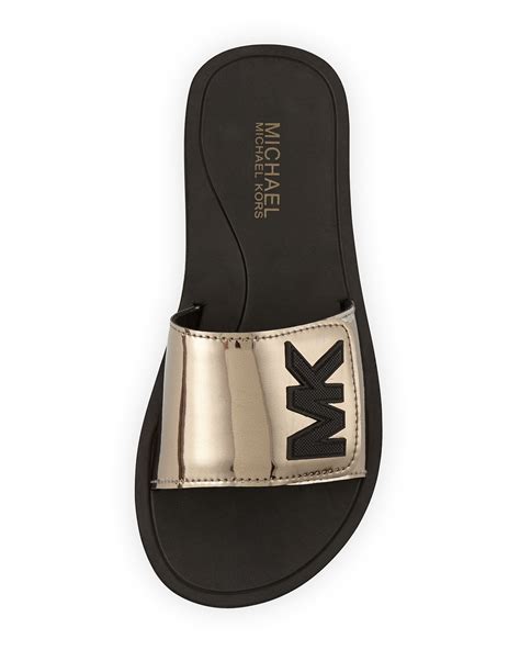 michael kors memory foam slippers men|Michael Kors slides women's.